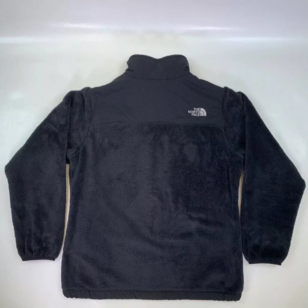 The North Face Girls Fleece Jacket Black Full Zipper Pockets Mock Neck XL 18 - Picture 2 of 12